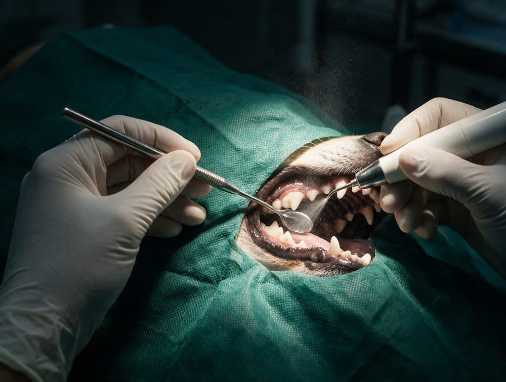 Limpieza dental por ultrasonidos a una mascota en la clínica de Ourense