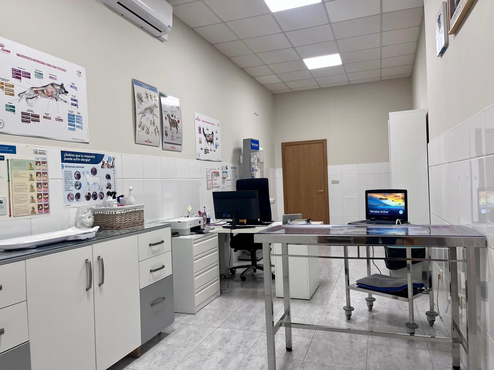 Equipo de ecografía en la consulta veterinaria de Tecsagés en Ourense